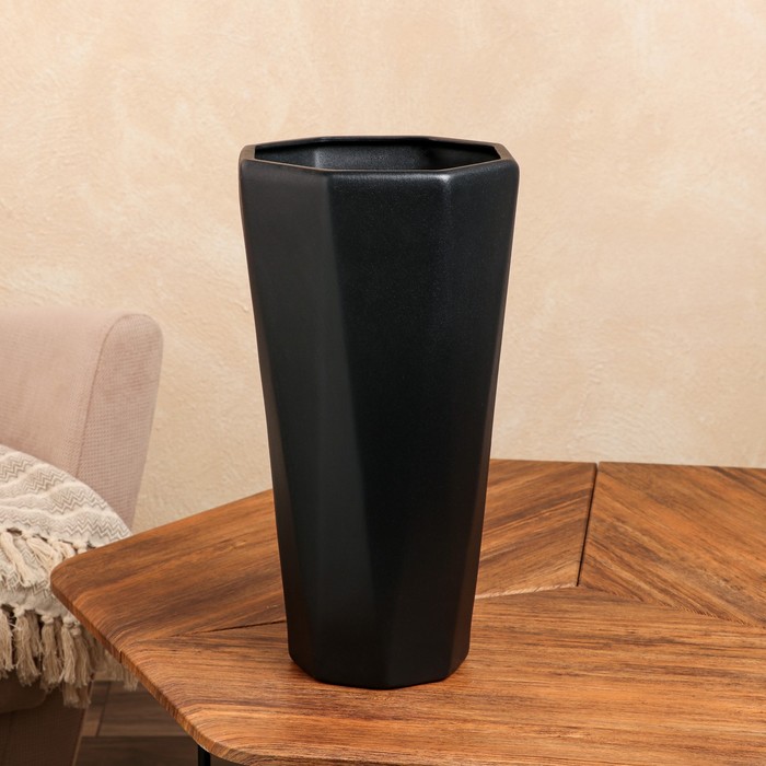 Кашпо "Комета", муар, черный, керамика, 8 л
Кашпо "Комета", муар, черный, керамика, 8 л