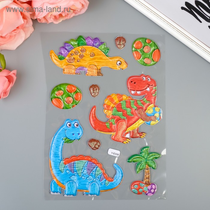 Наклейка пластик выпуклая текстура под дерево "Динозавры" МИКС 30х18 см
Наклейка пластик выпуклая текстура под дерево "Динозавры" МИКС 30х18 см