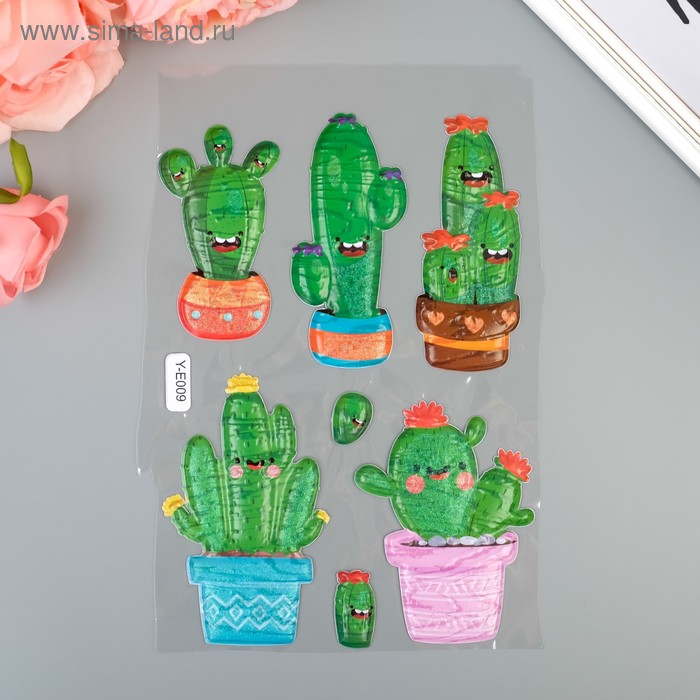 Наклейка пластик выпуклая текстура под дерево "Кактусы" МИКС 30х18 см
Наклейка пластик выпуклая текстура под дерево "Кактусы" МИКС 30х18 см