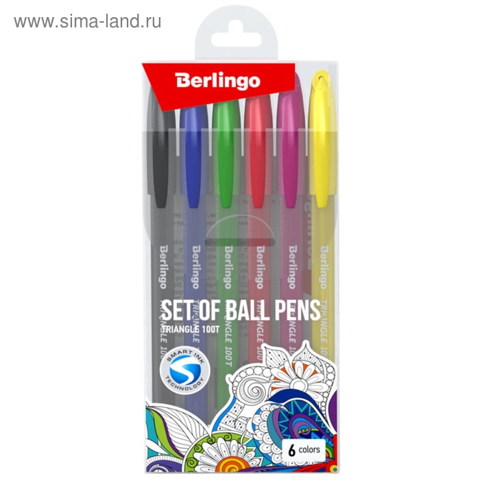 Набор ручек шариковых 6 цветов, Berlingo "Triangle 100T" 0.5мм
Набор ручек шариковых 6 цветов, Berlingo "Triangle 100T" 0.5мм