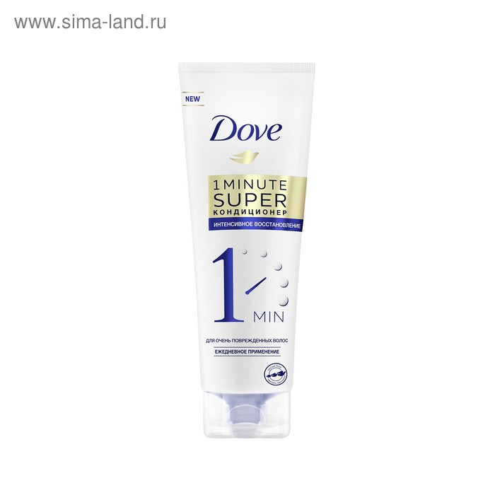 Кондиционер для волос Dove Super 1 Minute «Интенсивное восстановление», 180 мл
Кондиционер для волос Dove Super 1 Minute «Интенсивное восстановление», 180 мл