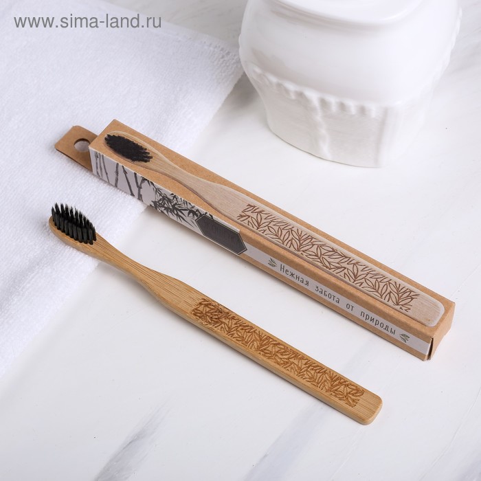 Бамбуковая зубная щётка «Забота», 18 х 2 х 2 см
Бамбуковая зубная щётка «Забота», 18 х 2 х 2 см