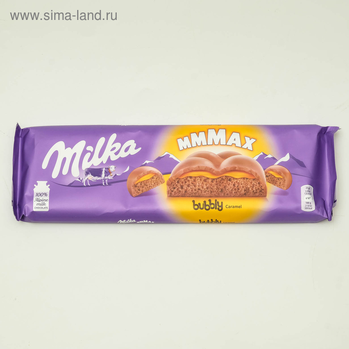 Шоколадная плитка Milka Bubbly Caramel, 250 г 
Шоколадная плитка Milka Bubbly Caramel, 250 г