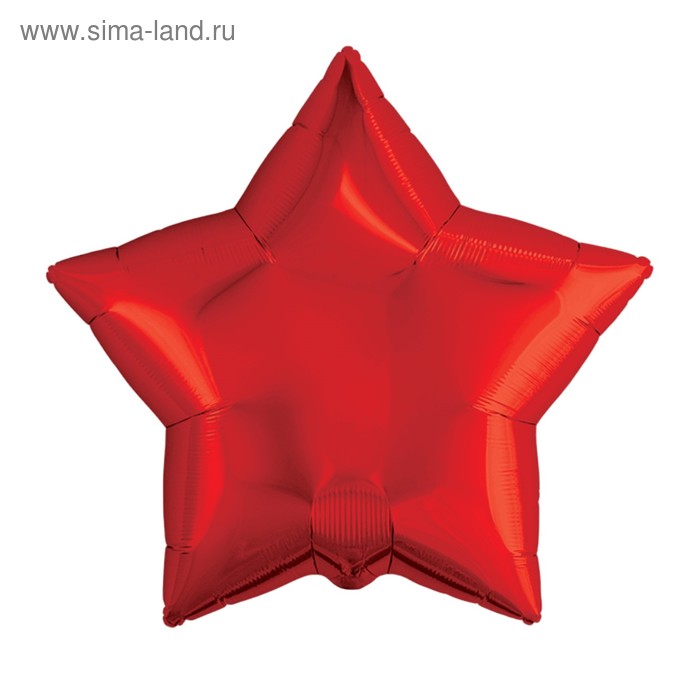 фото Шар фольгированный 9" «звезда», без клапана, набор 5 шт., цвет красный agura