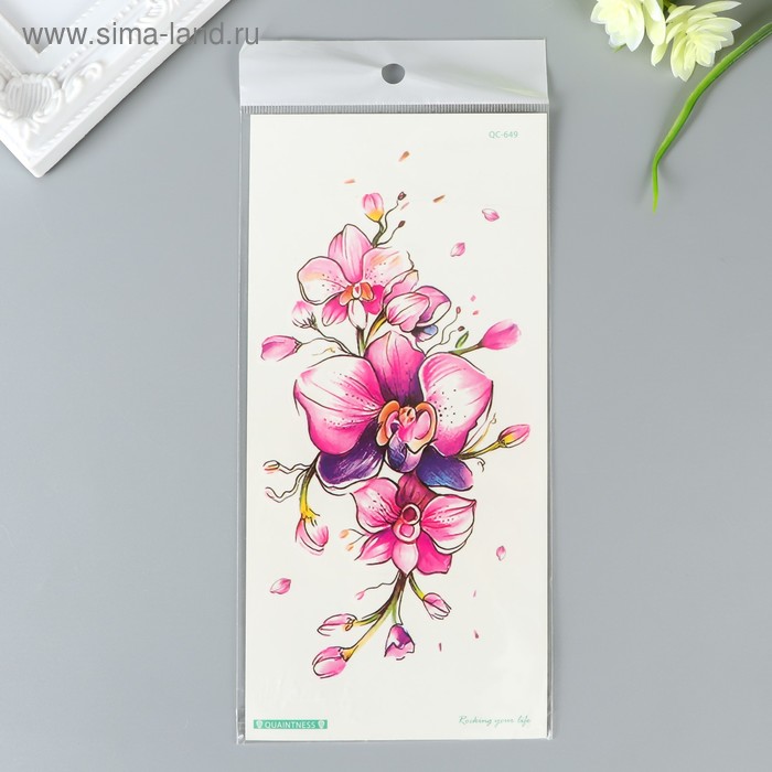 Татуировка на тело цветная "Орхидея" 21х10 см 
Татуировка на тело цветная "Орхидея" 21х10 см