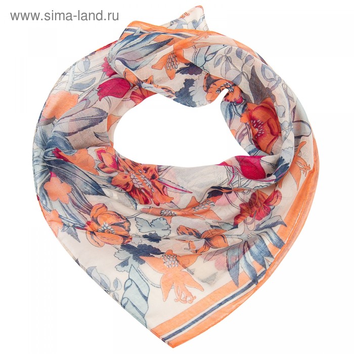 Платок женский, цвет молочный/оранжевый, размер 96х96
Платок женский, цвет молочный/оранжевый, размер 96х96