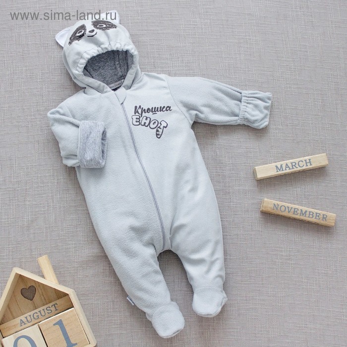 Комбинезон «Умный Енот» с капюшоном, рост 80-86 см, цвет серый
Комбинезон «Умный Енот» с капюшоном, рост 80-86 см, цвет серый