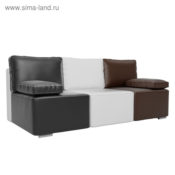 Диван прямой «Радуга», механизм еврокнижка, экокожа, цвет чёрный / белый / коричневый 
Диван прямой «Радуга», механизм еврокнижка, экокожа, цвет чёрный / белый / коричневый