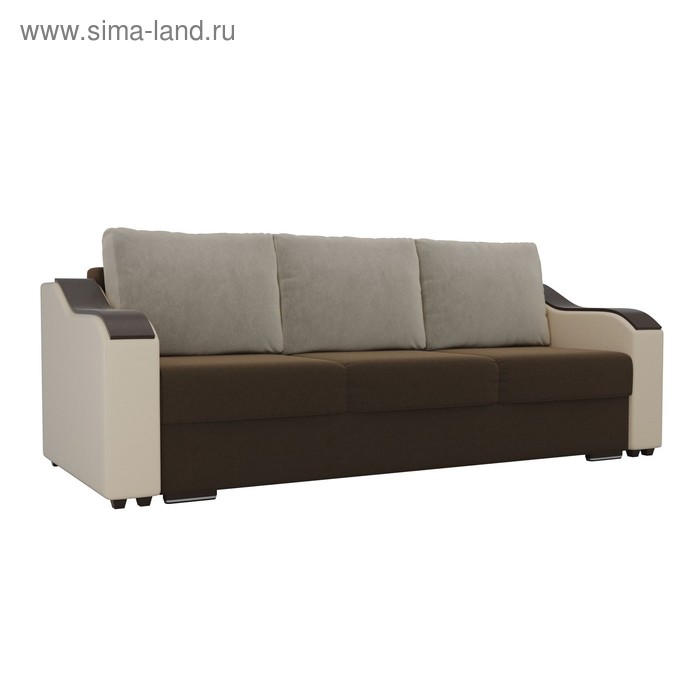Прямой диван «Монако», механизм еврокнижка, микровельвет, цвет коричневый / бежевый
Прямой диван «Монако», механизм еврокнижка, микровельвет, цвет коричневый / бежевый