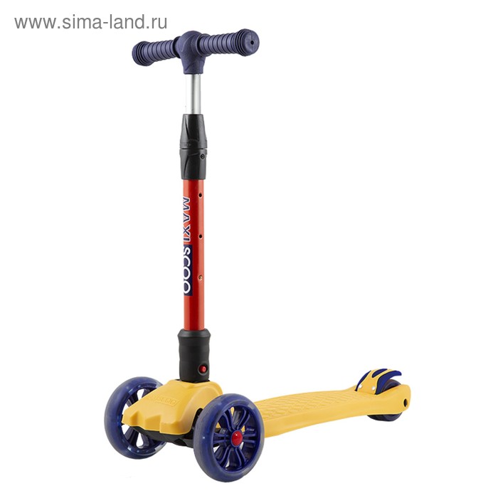 Самокат Maxiscoo Junior Delux со светящимися колёсами, цвет жёлтый 
Самокат Maxiscoo Junior Delux со светящимися колёсами, цвет жёлтый