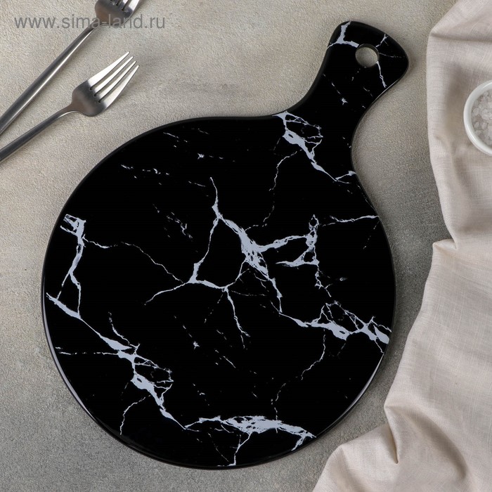 Блюдо для подачи «Мрамор», 36,7×26×0,8 см, цвет чёрный
Блюдо для подачи «Мрамор», 36,7×26×0,8 см, цвет чёрный