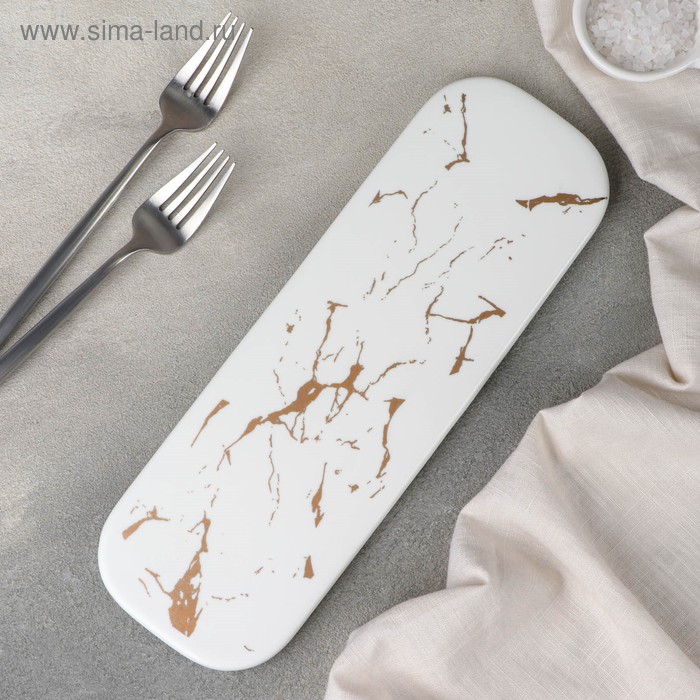 Блюдо для подачи «Марбл», 30,5×10x1,2 см, цвет белый
Блюдо для подачи «Марбл», 30,5×10x1,2 см, цвет белый