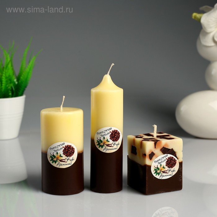 Набор свечей ароматических "Ваниль- кофе" 3 шт
Набор свечей ароматических "Ваниль- кофе" 3 шт