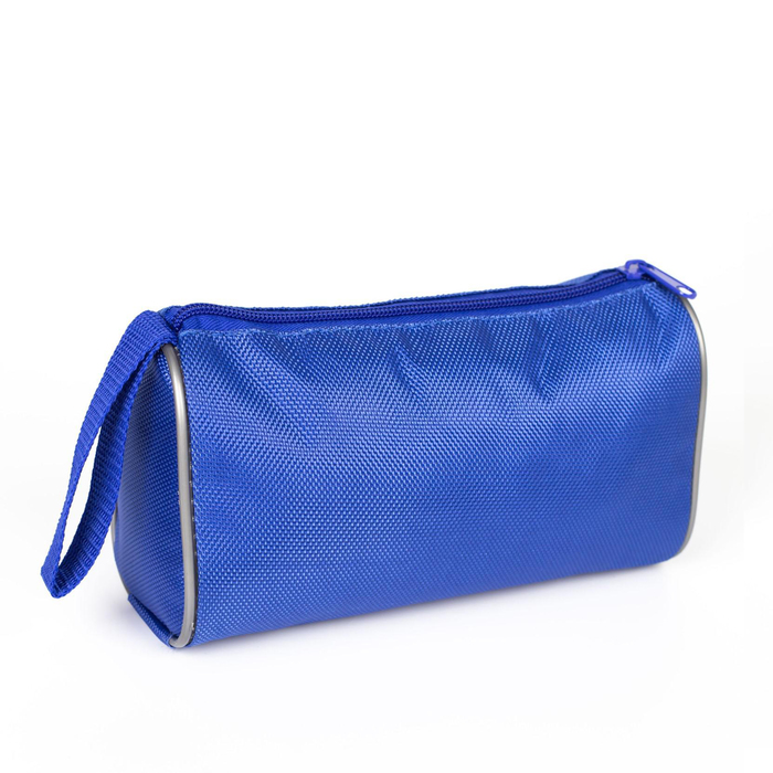 фото Косметичка простая, отдел на молнии, цвет синий