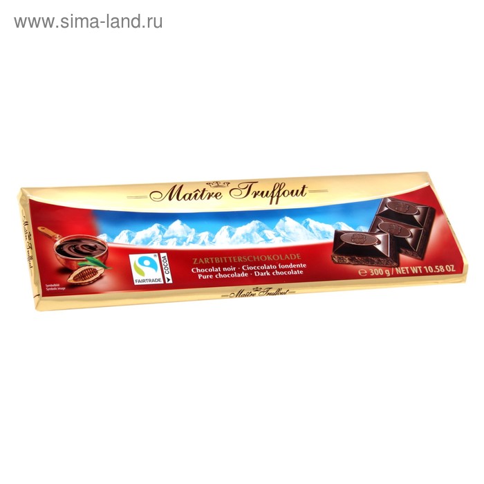 Темный шоколад Maitre Truffout, 300 г
Темный шоколад Maitre Truffout, 300 г