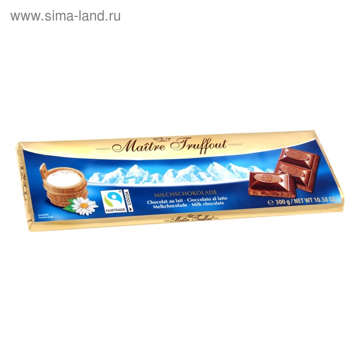 Молочный шоколад Maitre Truffout, 300 г
Молочный шоколад Maitre Truffout, 300 г