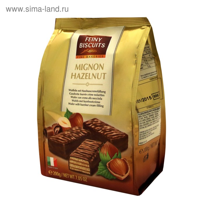 Вафли Mignon hazelnut, с шоколадным кремом из лесного ореха, 200 г
Вафли Mignon hazelnut, с шоколадным кремом из лесного ореха, 200 г