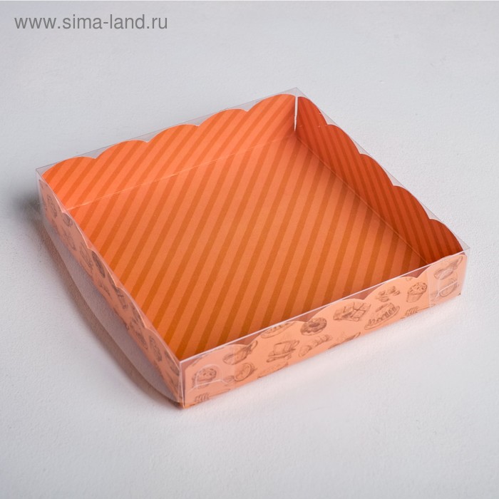 Коробка для кондитерских изделий с PVC-крышкой Bon appetit, 15 × 15 × 3 см
Коробка для кондитерских изделий с PVC-крышкой Bon appetit, 15 × 15 × 3 см