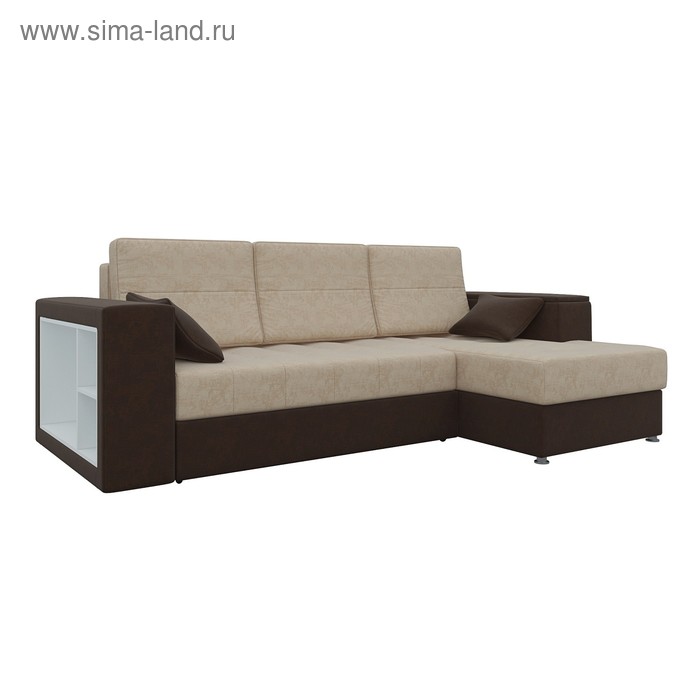 Угловой диван «Атлантис», механизм еврокнижка, микровельвет, цвет бежевый / коричневый
Угловой диван «Атлантис», механизм еврокнижка, микровельвет, цвет бежевый / коричневый
