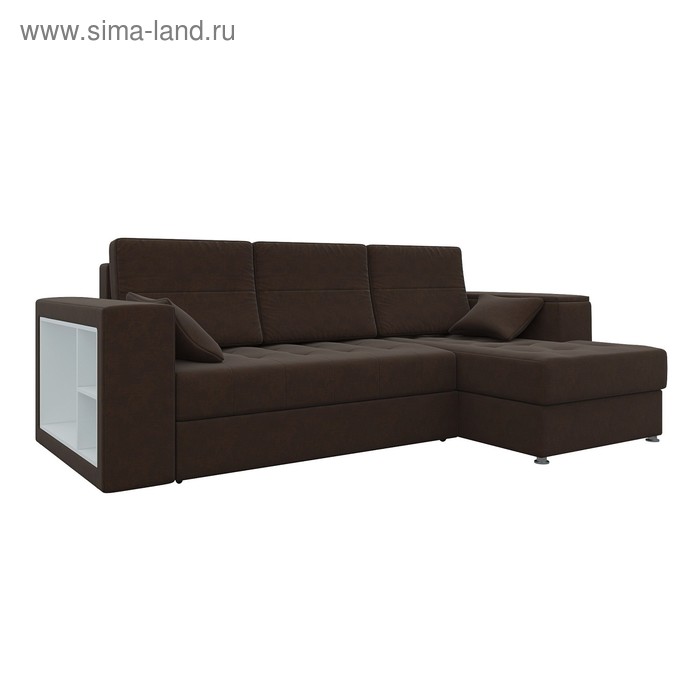 Угловой диван «Атлантис», механизм еврокнижка, микровельвет, цвет коричневый
Угловой диван «Атлантис», механизм еврокнижка, микровельвет, цвет коричневый