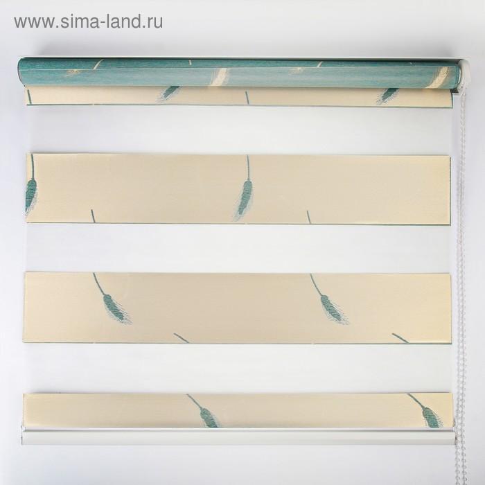 Штора рулонная «День-ночь. Колосок», 80×180 см (с учётом креплений 3,5 см), цвет бирюзовый
Штора рулонная «День-ночь. Колосок», 80×180 см (с учётом креплений 3,5 см), цвет бирюзовый