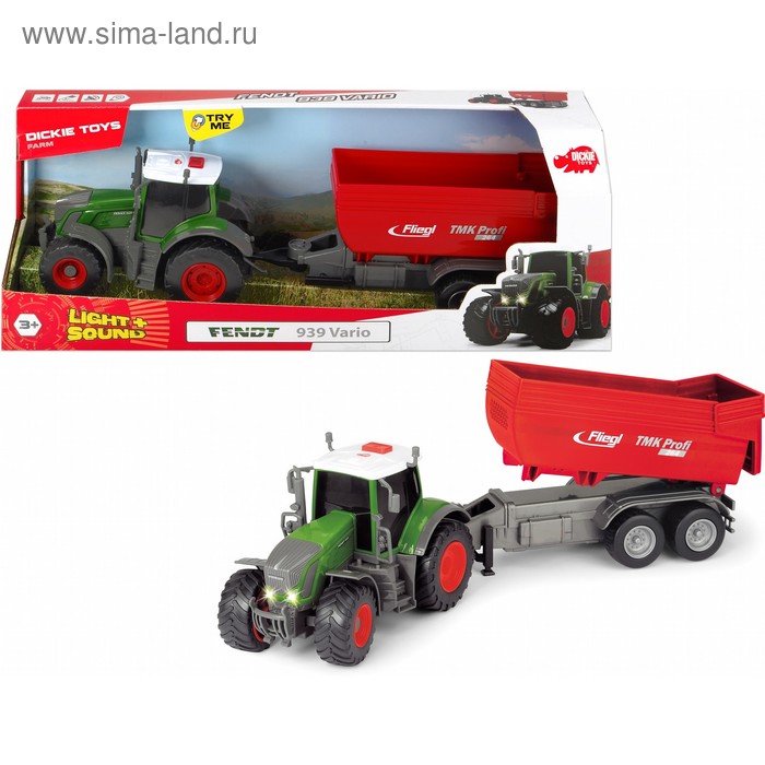 Трактор с прицепом Fendt 939 Vario, фрикционный, 41 см, световые и звуковые эффекты
Трактор с прицепом Fendt 939 Vario, фрикционный, 41 см, световые и звуковые эффекты