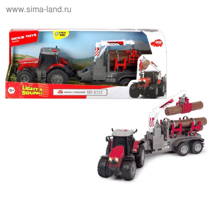 Трактор с прицепом Massey Ferguson 8737, фрикционный, 42 см, световые и звуковые эффекты
Трактор с прицепом Massey Ferguson 8737, фрикционный, 42 см, световые и звуковые эффекты