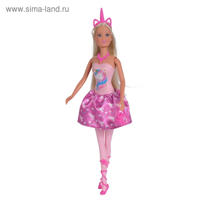 фото Набор: кукла «штеффи» в розовом платье, с единорогом 29 см simba
