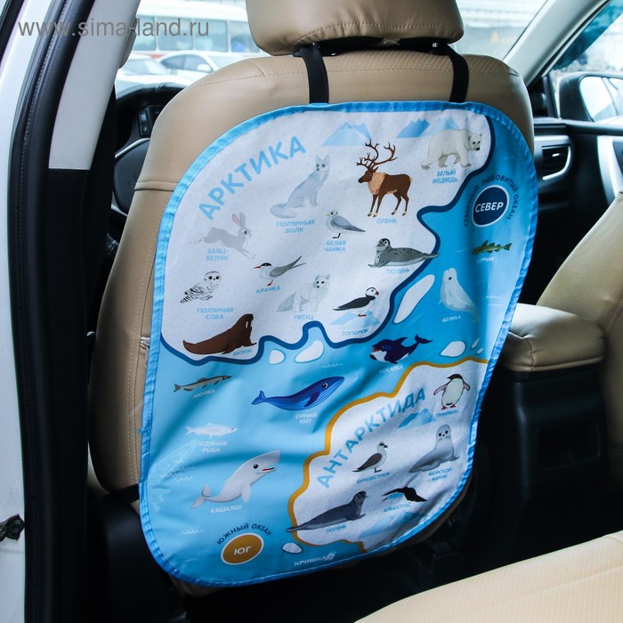 фото Незапинайка на автомобильное кресло "карта артика и антарктида" крошка я