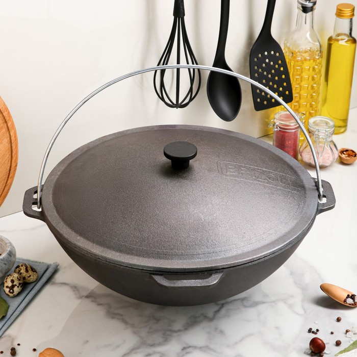 Казан азиатский чугунный WOK с крышкой, 12 л, ТМ BRIZOLL
Казан азиатский чугунный WOK с крышкой, 12 л, ТМ BRIZOLL
