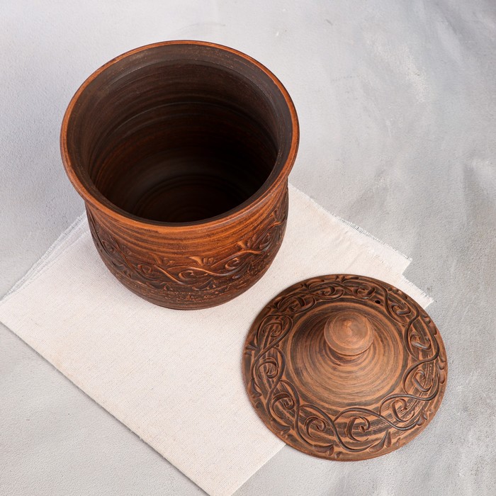 Горшок духовой с крышкой "Кашник с крышкой", гончарный, красная глина, 1.5 л, микс
Горшок духовой с крышкой "Кашник с крышкой", гончарный, красная глина, 1.5 л, микс