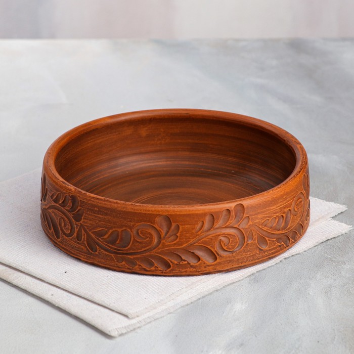 Сковорода "Кеци", декор, красная глина, 21 см, 0.8 л
Сковорода "Кеци", декор, красная глина, 21 см, 0.8 л