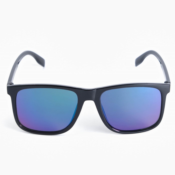 фото Очки солнцезащитные "onesun", uv 400, 14.7 х 14.7 х 4.9 см, линза 4.3 х 5.3 см, синие