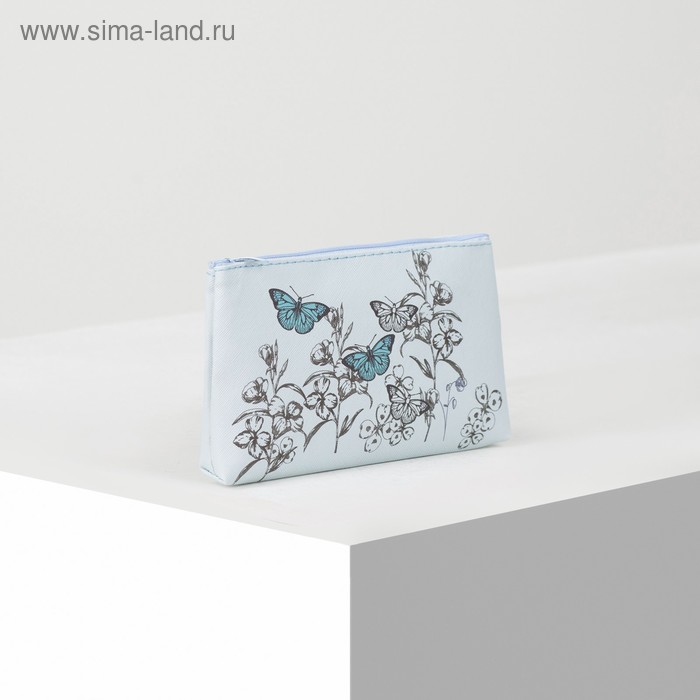 фото Косметичка простая, отдел на молнии, цвет зелёный