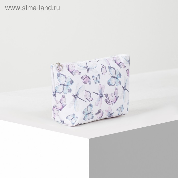 фото Косметичка простая, отдел на молнии, цвет белый