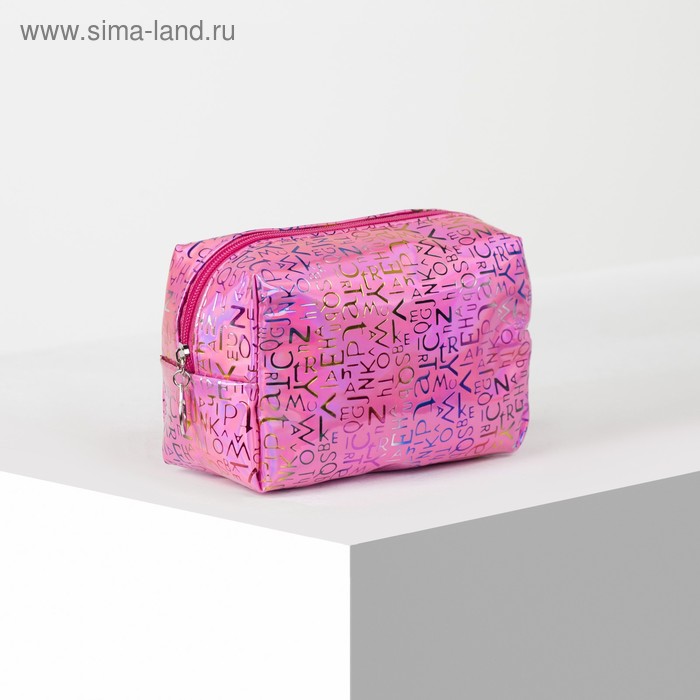 фото Косметичка дорожная, отдел на молнии, цвет розовый