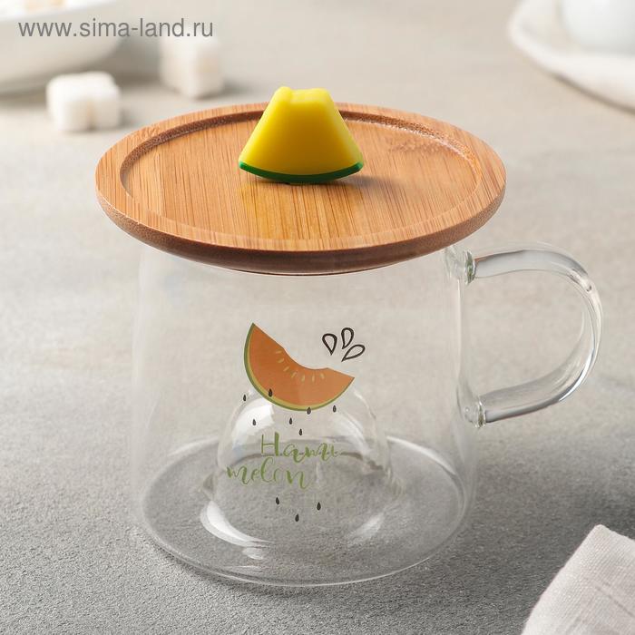 Кружка стеклянная «Дынька», 350 мл, с деревянной крышкой, МИКС
Кружка стеклянная «Дынька», 350 мл, с деревянной крышкой, МИКС