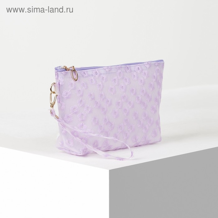 Косметичка ПВХ, отдел на молнии, с ручкой, цвет матовый сиреневый
Косметичка ПВХ, отдел на молнии, с ручкой, цвет матовый сиреневый
