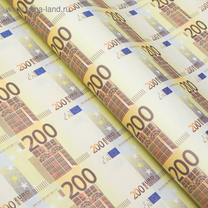 Бумага упаковочная "200 евро", 50 х 70 см
Бумага упаковочная "200 евро", 50 х 70 см