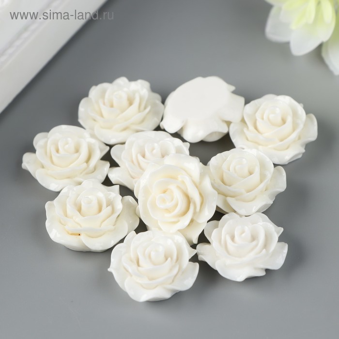 Кабошон "Роза" d-2 см белый
Кабошон "Роза" d-2 см белый