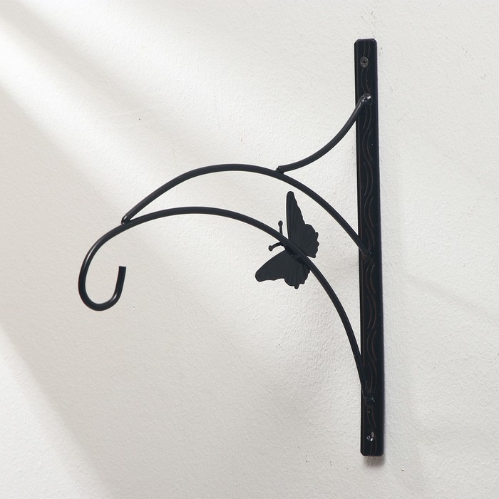 Кронштейн для кашпо, кованый, 25 см, металл, чёрный, «Бабочка в узоре»
Кронштейн для кашпо, кованый, 25 см, металл, чёрный, «Бабочка в узоре»