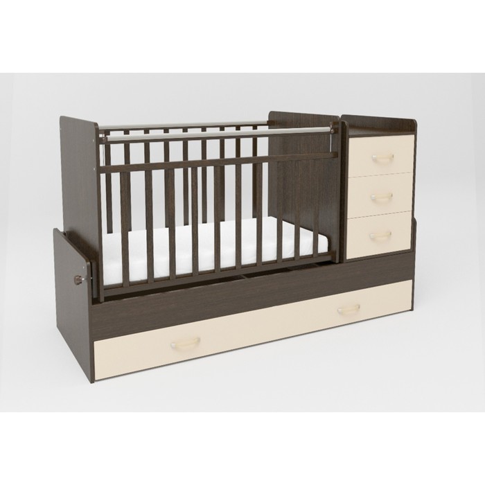 Кровать детская СКВ-5, опуск.бок.,маятник,4 ящика, венге фасад-бежевый
Кровать детская СКВ-5, опуск.бок.,маятник,4 ящика, венге фасад-бежевый