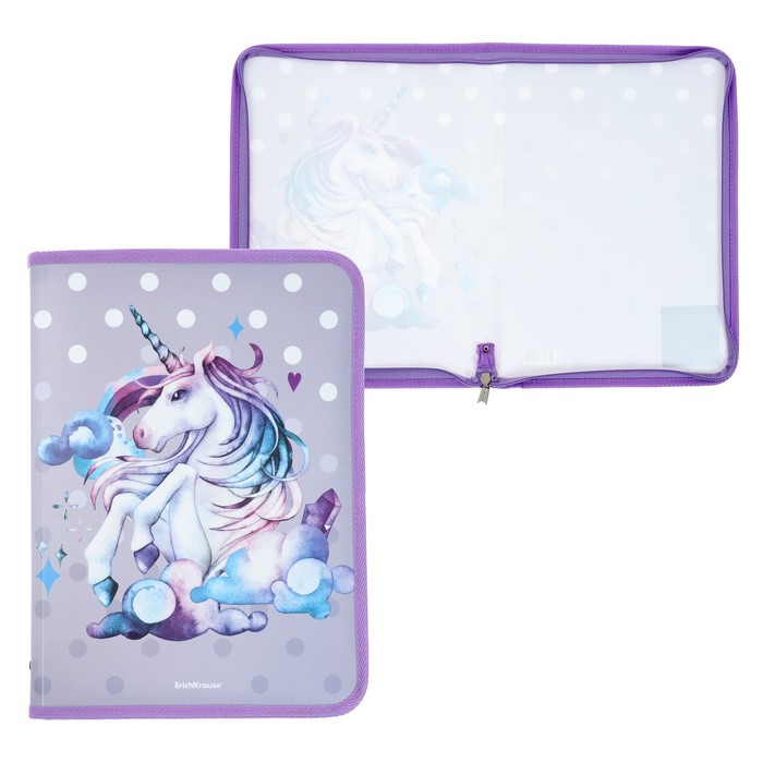 Папка пластиковая А4, ErichKrause, молния вокруг, Dream Unicorn
Папка пластиковая А4, ErichKrause, молния вокруг, Dream Unicorn