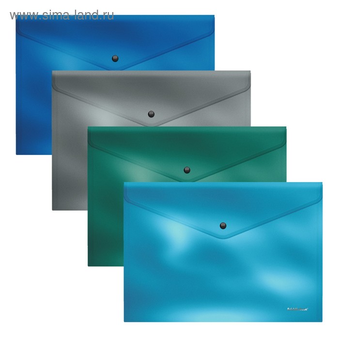Папка-конверт на кнопке В5 (282х229 мм), 180 мкм, ErichKrause Glossy Ice Metallic, непрозрачная, микс
Папка-конверт на кнопке В5 (282х229 мм), 180 мкм, ErichKrause Glossy Ice Metallic, непрозрачная, микс