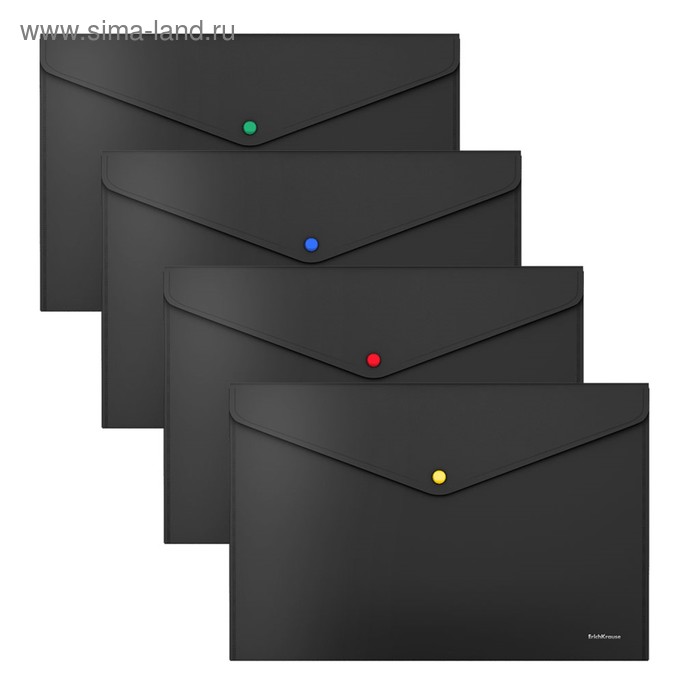Папка-конверт на кнопке, А4, ErichKrause Matt Black Line, с цветной кнопкой
Папка-конверт на кнопке, А4, ErichKrause Matt Black Line, с цветной кнопкой