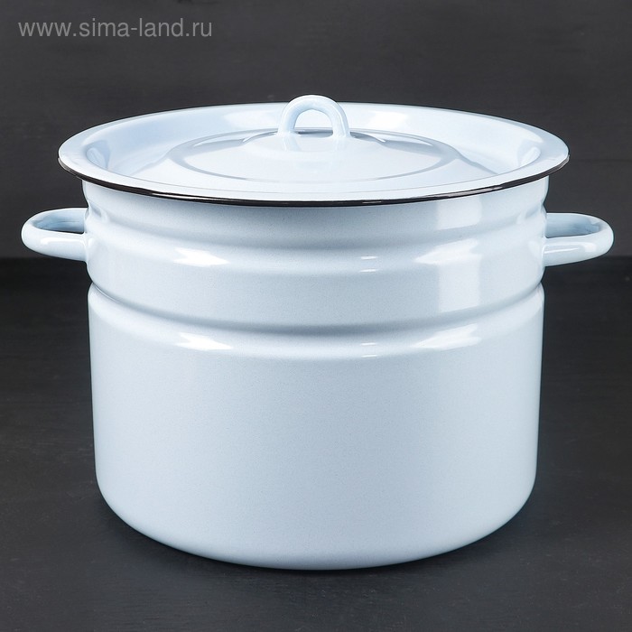 Бак эмалированный, 20 л, цвет светло-голубой
Бак эмалированный, 20 л, цвет светло-голубой