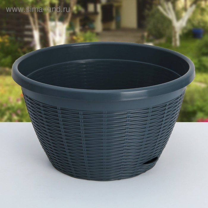 Кашпо с прикорневым поливом, 4,5 л, цвет антрацит
Кашпо с прикорневым поливом, 4,5 л, цвет антрацит