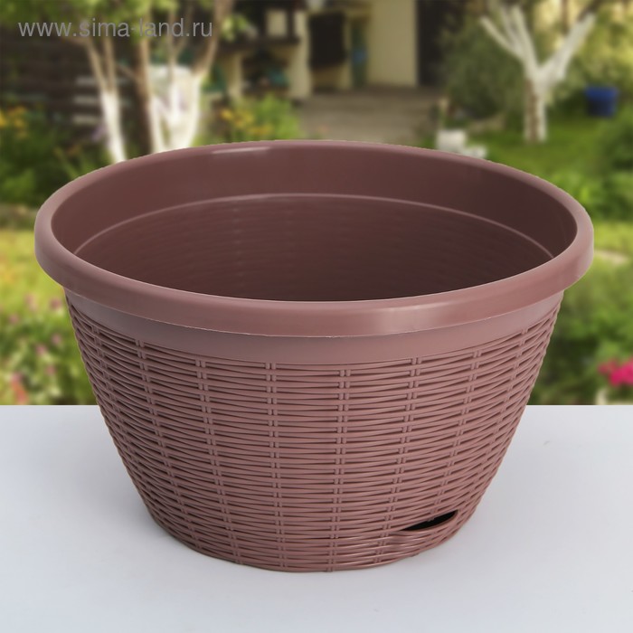Кашпо с прикорневым поливом, 4,5 л, цвет мокко
Кашпо с прикорневым поливом, 4,5 л, цвет мокко