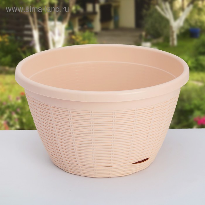 Кашпо с прикорневым поливом, 4,5 л, цвет пудровый 
Кашпо с прикорневым поливом, 4,5 л, цвет пудровый