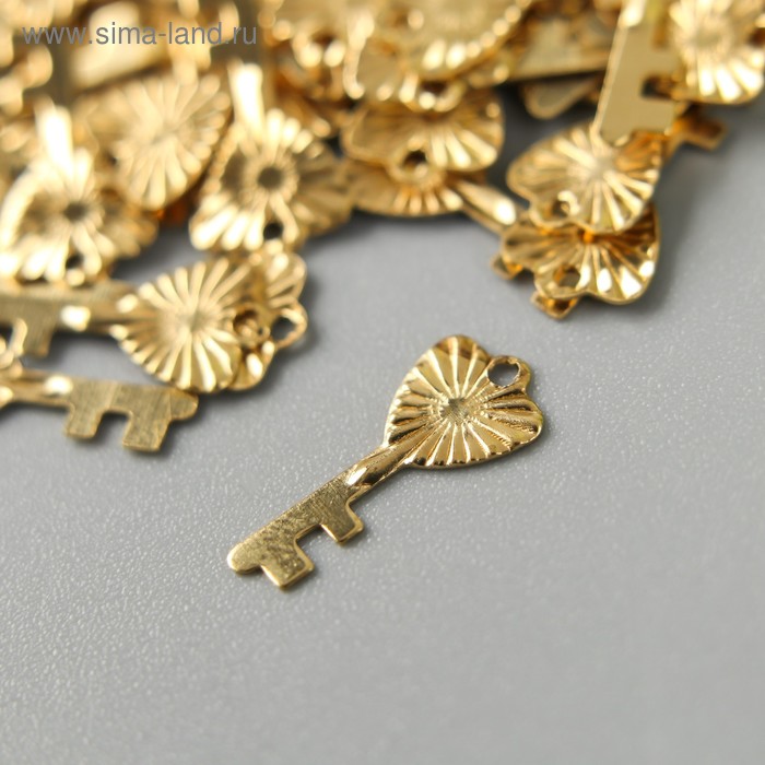 Декор для творчества металл "Ключик резное сердце" золото набор 200 шт 1,3х0,6 см 
Декор для творчества металл "Ключик резное сердце" золото набор 200 шт 1,3х0,6 см